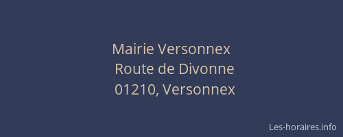 Mairie Versonnex