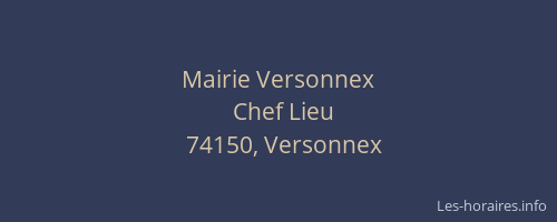 Mairie Versonnex