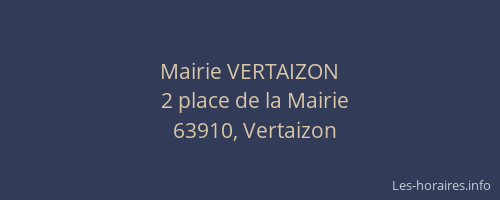 Mairie VERTAIZON