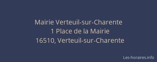 Mairie Verteuil-sur-Charente