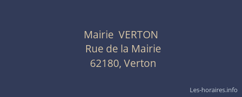 Mairie  VERTON