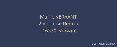 Mairie VERVANT