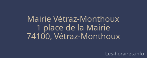 Mairie Vétraz-Monthoux