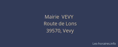 Mairie  VEVY