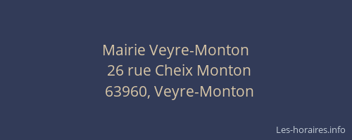 Mairie Veyre-Monton