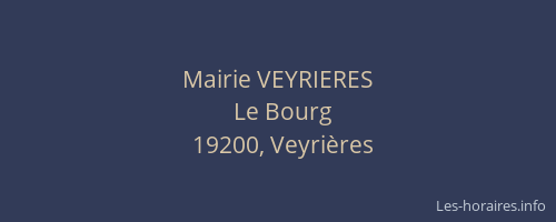 Mairie VEYRIERES