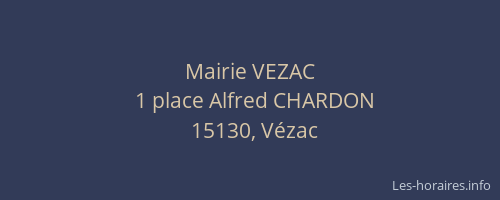 Mairie VEZAC