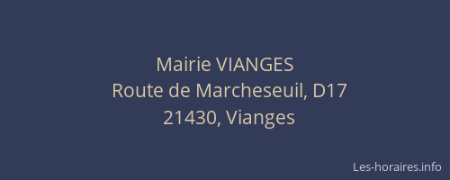Mairie VIANGES