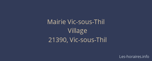 Mairie Vic-sous-Thil