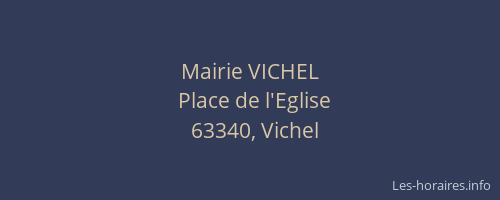 Mairie VICHEL