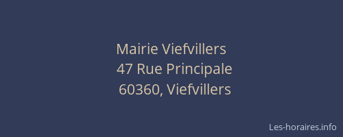 Mairie Viefvillers