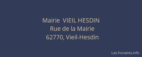 Mairie  VIEIL HESDIN