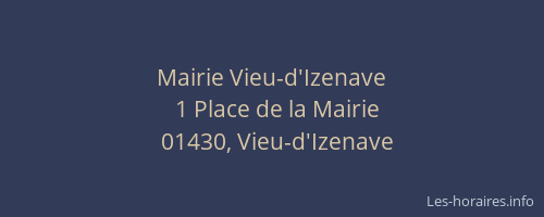 Mairie Vieu-d'Izenave