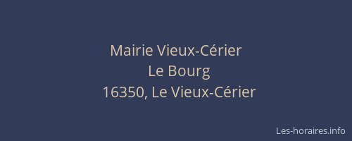 Mairie Vieux-C&eacute;rier
