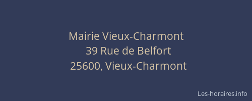Mairie Vieux-Charmont