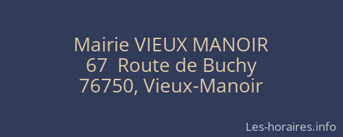 Mairie VIEUX MANOIR
