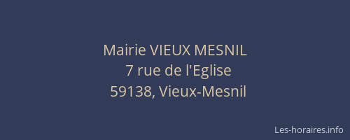 Mairie VIEUX MESNIL