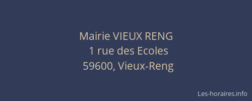 Mairie VIEUX RENG