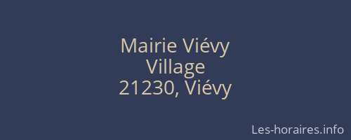 Mairie Viévy