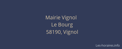 Mairie Vignol