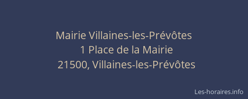 Mairie Villaines-les-Prévôtes