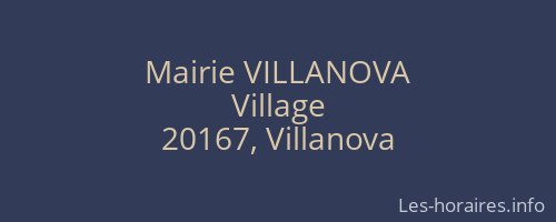 Mairie VILLANOVA