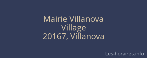 Mairie Villanova