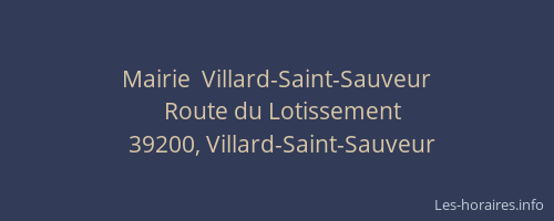 Mairie  Villard-Saint-Sauveur