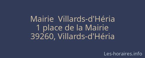 Mairie  Villards-d'Héria