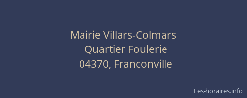 Mairie Villars-Colmars