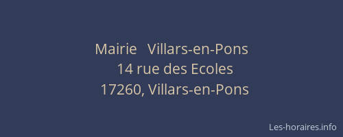 Mairie   Villars-en-Pons