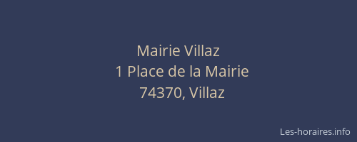 Mairie Villaz