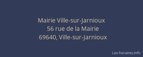 Mairie Ville-sur-Jarnioux