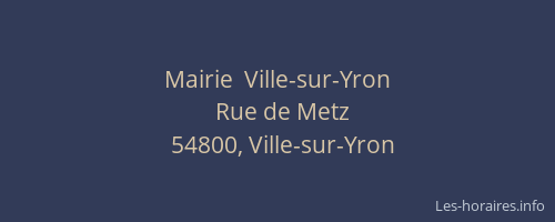 Mairie  Ville-sur-Yron