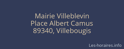 Mairie Villeblevin