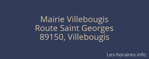 Mairie Villebougis