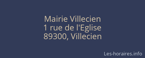 Mairie Villecien