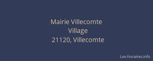 Mairie Villecomte