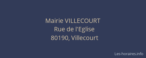 Mairie VILLECOURT
