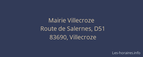 Mairie Villecroze