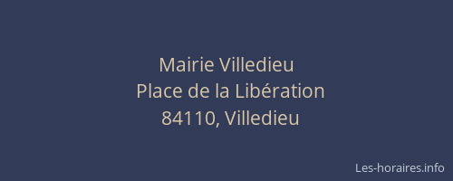 Mairie Villedieu