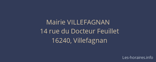 Mairie VILLEFAGNAN