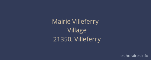 Mairie Villeferry