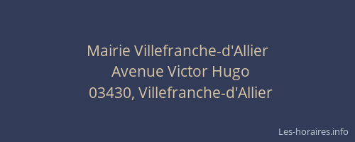 Mairie Villefranche-d'Allier