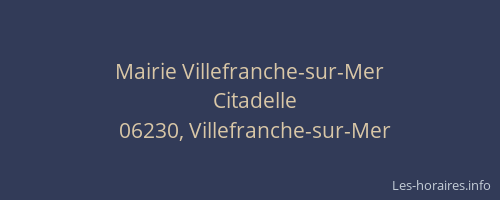 Mairie Villefranche-sur-Mer
