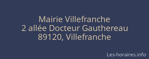 Mairie Villefranche