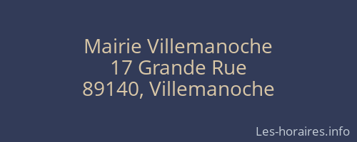 Mairie Villemanoche
