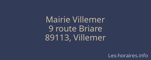 Mairie Villemer