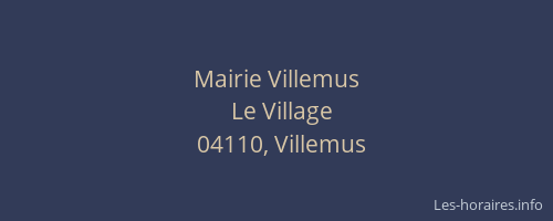Mairie Villemus