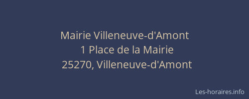 Mairie Villeneuve-d'Amont